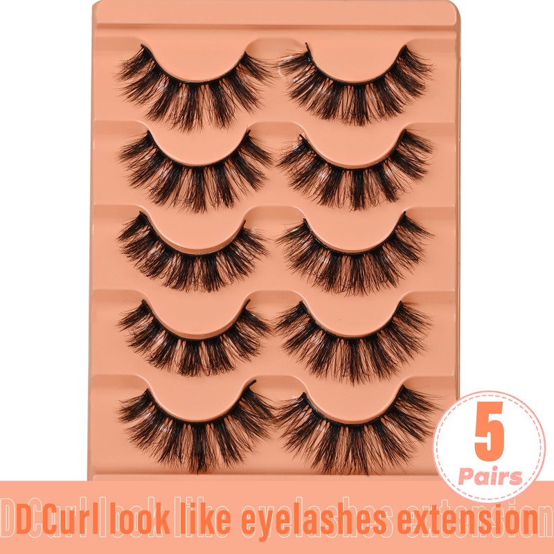 False Eyelashes Wispy 18MM Lashes 3D Faux Mink Lashes Fluffy