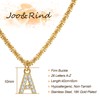 Joo&Rind Women's Gold Necklace with Letter Pendant, Bright French Necklaces