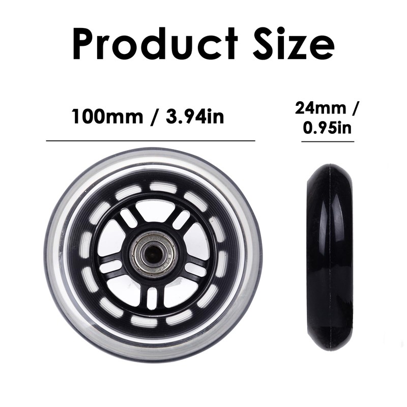 Ideal Swan Stunt Scooter Wheels, Scooter Wheel Replacement 2 PCS,