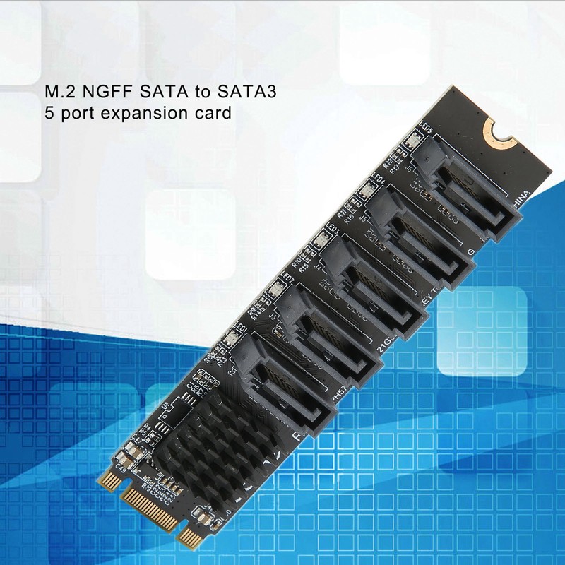 Convert Adapter Card M.2 NGFF BKEY SATA to 5 Port