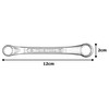 TONE HPM46-1012 Short Glasses Wrench (45°) Double Side Width 0.4