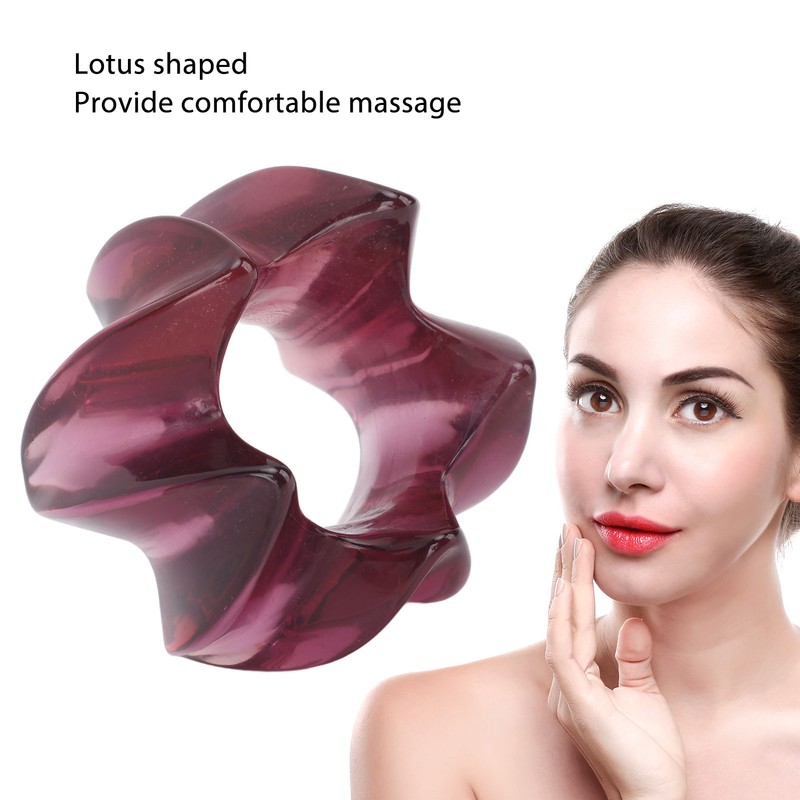Resin Massage Ring Lotus Shaped Reduce Muscle Fatigue Facial Gua