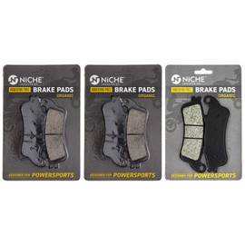 NICHE Brake Pad Set for Honda Goldwing 1800 F6B 06456-MCA-016 06455-MCA-016 Front Rear Organic
