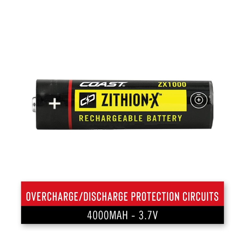 Coast ZX1000 ZITHION-X Li-Ion Rechargeable Battery for The XP11R LED