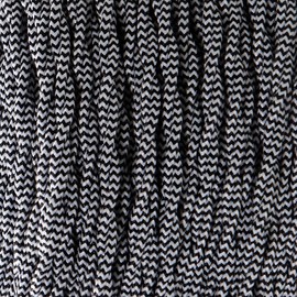 LEDSone 5 Meters Black &White color 3 Core Twisted Fabric Braided Flex Lighting Cable, Vintage Electrical Cable Wire for Industrial Pendant Lights or Other Appliances