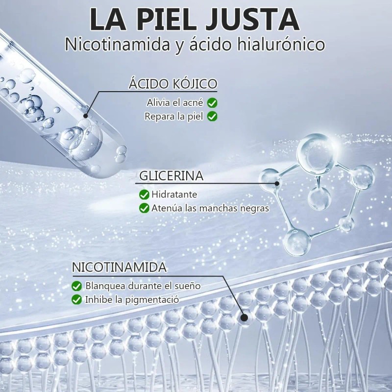 Crema De Ácido Kójico De 2 Piezas: Blanquea Las Pecas