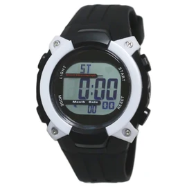 Clefer FDM7862 Wristwatch, Solar, Waterproof, Multifunctional, Digital Urethane Strap, Men's Black, white