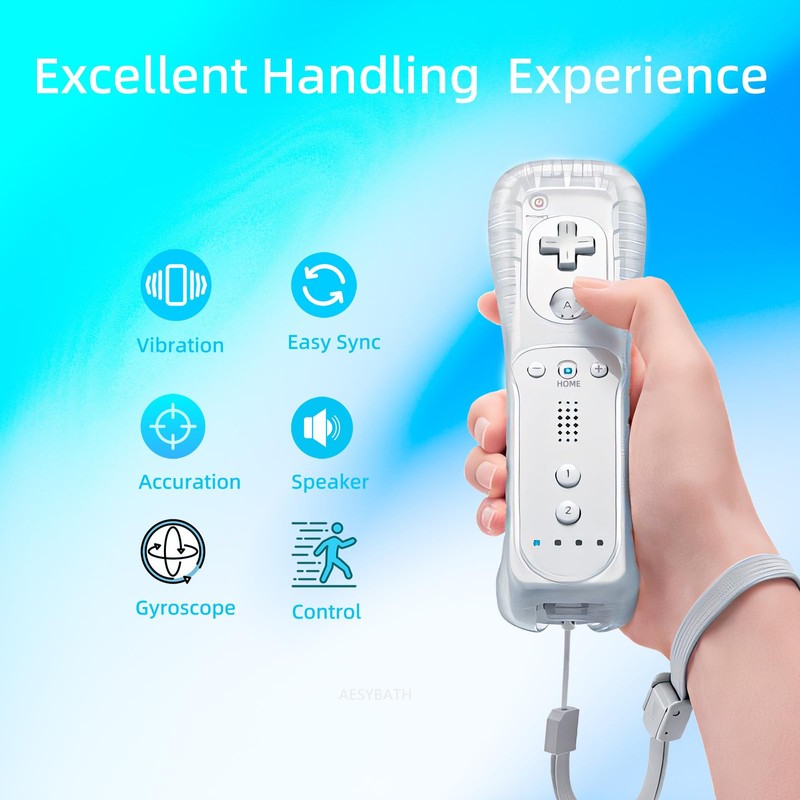 AESYBATH Remote Controller for Wii, Wireless Remote Controller with Nunchuk