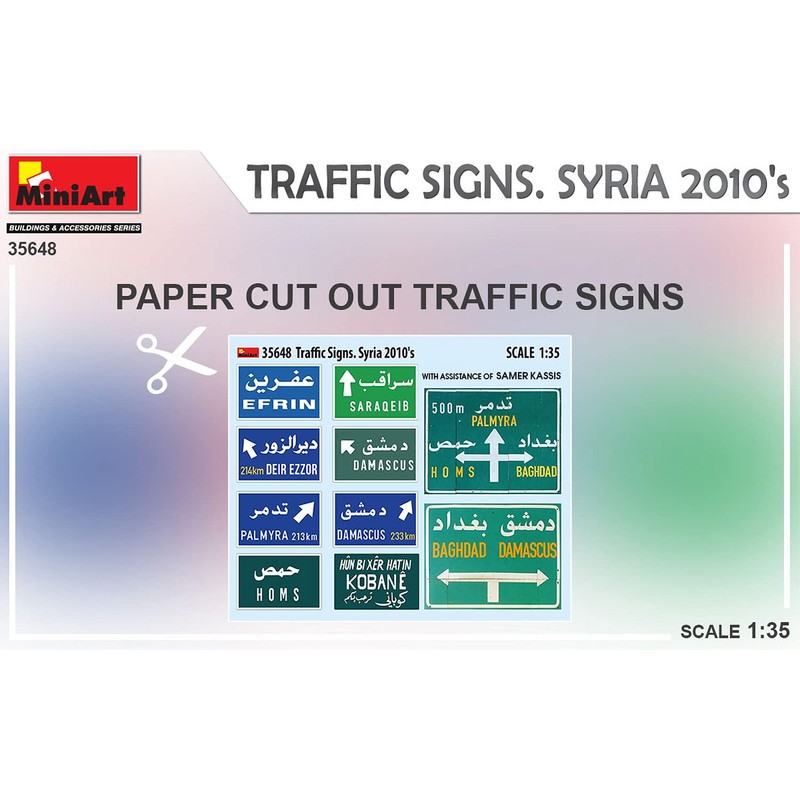 Miniart MA35648 1/35 Serie Road Sign Set, 2010s Plastic Model