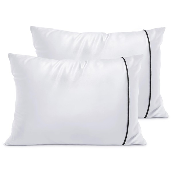 Fittia Satin-Pillowcase Standard Size, Silk Satin Pillow Cases 2 Pack