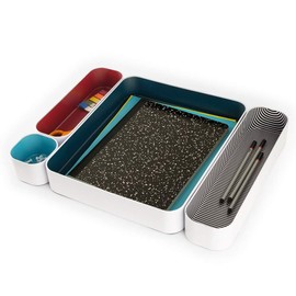 Drawer Organizer S/4 - 2" Sky Blue, Berry, Peacock, Stripes