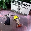Funny Leg Lamp Pendant Tassel Keychain, Stocking Stuffer Gift for