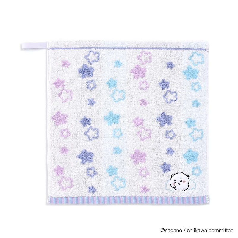 Chiikawa Popstar Wash Towel, Blue, Pile Cute, 41-1101070, Approx. 13.4