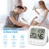 Brifit Digital Thermometer Hygrometer Alarm Clock, Mini Room Thermometer Indoor