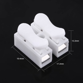 10A 220V Conector Cable Rápida Terminales de Resorte, 100 Piezas Conexión Rápidos Terminal de Cableado, Empalme Conector de 2 Puertos para Conexión de Cable