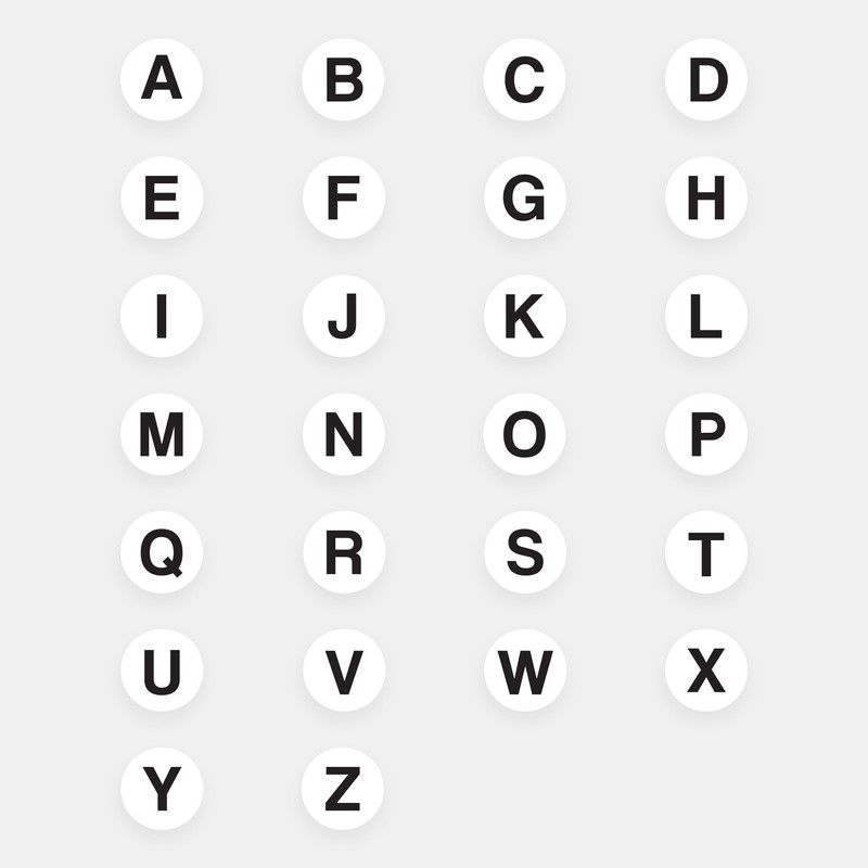1000pcs Letter H Stickers, 0.5" Letter Sticker Dot Labels for