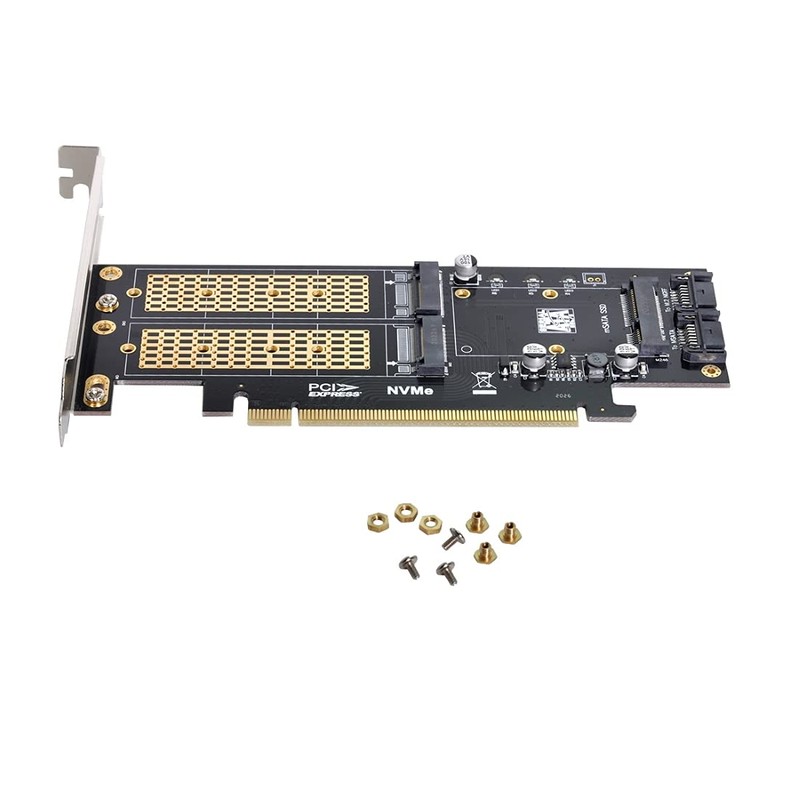 ChenYang M.2 NVME to PCIe 3.0/4.0 X16 ＆ SATA/MSATA SSD