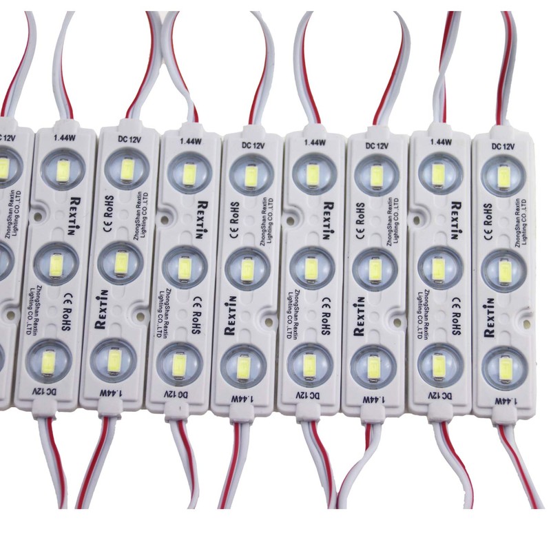 REXTiN Super Bright 200pcs 3 LED Module Blue 5630 5730