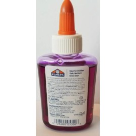 Elmer's Washable School Glue Goes On Purple - Dries Clear -  3oz.