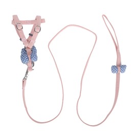 Pet Pig Vest Harness with Leash Set EscapeProof Walking Harness Strap for Small Animals(Purple Pink M 3545cm/13.817.7in)