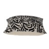 Homeroots Black And White Abstract Velvet Throw Pillow