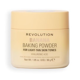 Revolution Loose Baking Powder, Makeup Setting Powder for a Luminous Finish, Absorbs Shine & Excess Oils, Vegan & Cruelty-Free, 30g, Banana