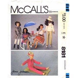 Fashion Doll Clothes Jann Johnson 1980s McCall's 8181 Vintage Sewing Pattern