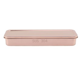 Stainless Steel Cutlery Tray Holder Kitchen Chopstick Spoon Fork Storage Box with Lid Drainer Rose Gold