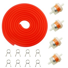 PRO BAT 5 mm/0.2'' Gas Fuel Line Tube for GY6 50-150cc Engine ATV Dirt Bike Go Kart Moped Pocket Bike (10ft / 118'', Red)