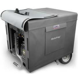 Rosefray Generator Cover-38”Lx28”Wx30”H,600D Heavy Duty Waterproof, Small Outside Equipment Cover for Champion,Predator,WEN,Ryobi,Generac,Westinghouse Portable Generator 5500-15000W-Gray4XL