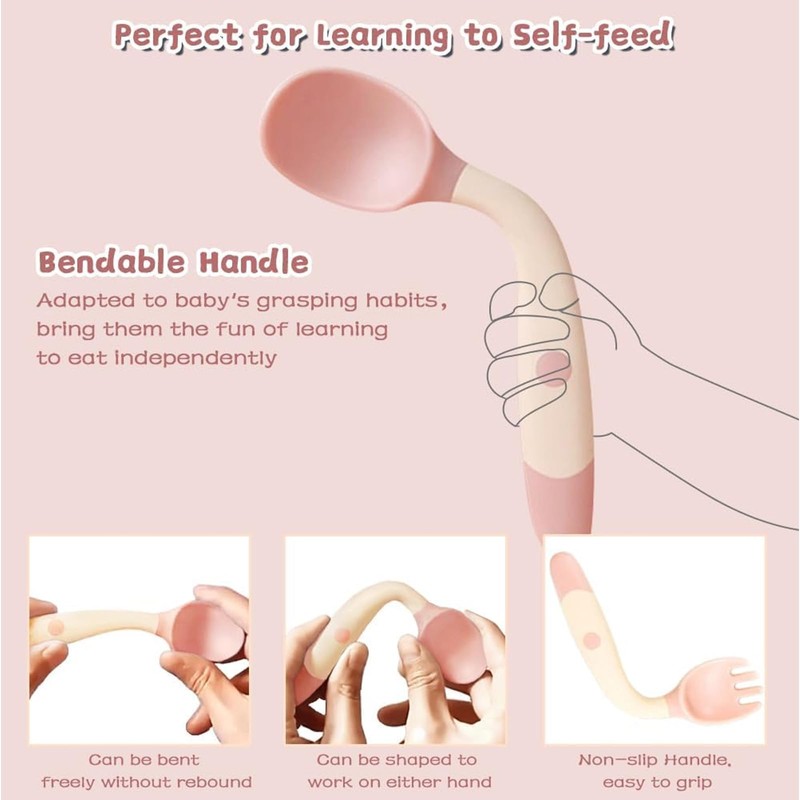 Pack of 6 Children's Cutlery from 1 Year, Learning to