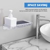 Roucerlin Water Ripple Clear Shower Shelves with Self Adhesive Tape,
