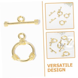 DOITOOL 5 Sets Toggle Clasps for Bracelet and Necklace Making Unique Design Ot Connectors Durable Fasteners Easy to Install Jewelry Accessories