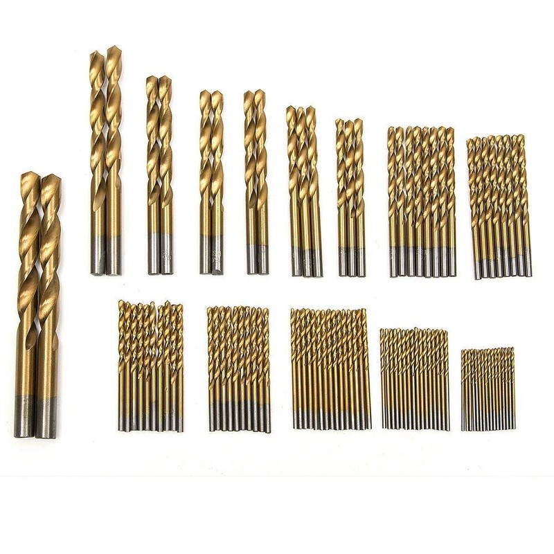Malayas 99pcs/Set Titanium Coated HSS High Speed Steel Drill Bit