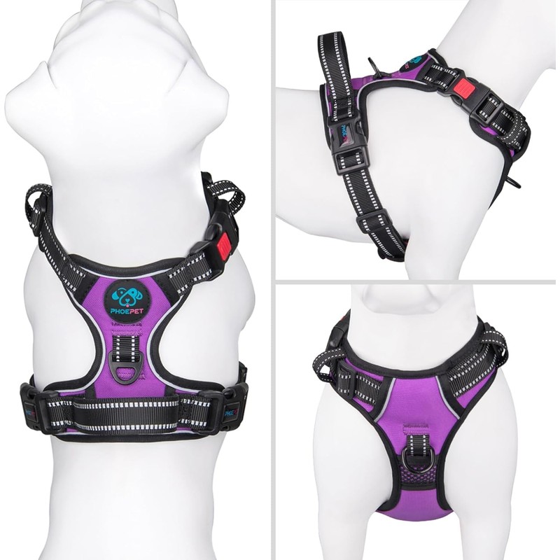 PHOEPET No Pull Dog Harness Adjustable Dog Vest Harness for