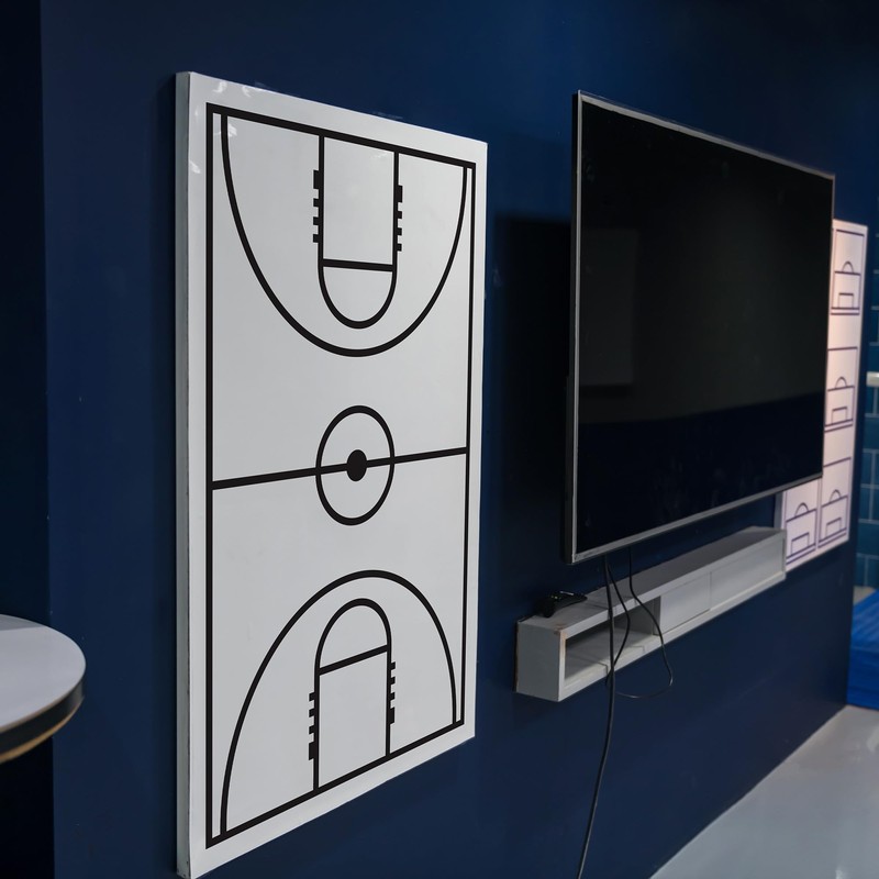 Basketball Court Wall Decal Sticker. Coach Play Book Diagram Decal