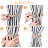 2 Pcs Boho Curtain Tiebacks Rustic Style Braided Curtain Tiebacks