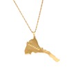 Eritrea Map Pendants Necklace Women Map of Eritrea 24K Gold