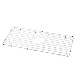 TRINITY Stainless Steel Rectangular Sink Protector Grid with Centered Drain, For Kitchen and Utility Sinks, Protect Against Scratches, Dents, and Stains, 31.61" x 15.55" x 1"