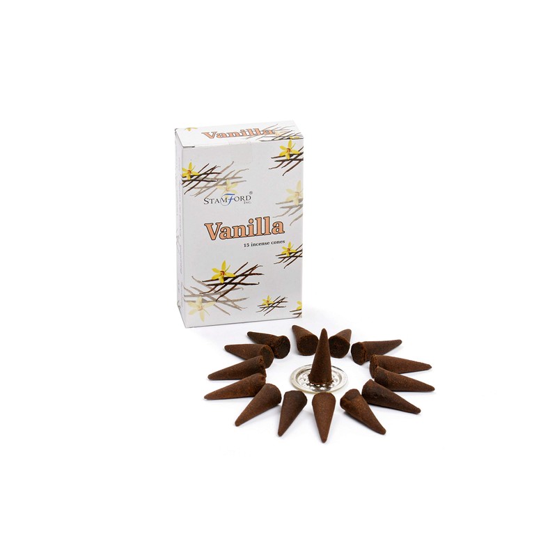 Stamford Vanilla Incense Cones, 15 Cones x 12 Packs