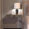 Floating Shelf with Drawer Set of 2, Floating Nightstand for