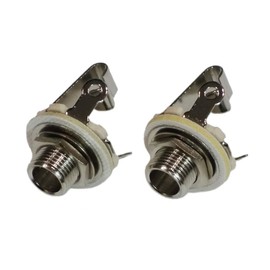 Mono Jack 6.35mm Input/Output Open Jack Female for Phone Plug Effector DIY Guitar Bass (Set of 2)