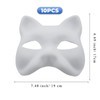 10pcs Cat Masks Therian Masks made of White Paper for
