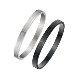 Leaocean AYATUL KURSI Islamic Jewelry Bracelets Stainless Steel Openable Bangles Arabic Calligraphy Islamic Faith Gifts Messager Islamic Calligraphy Muslim Men Jewelry Bracelets Gift for Women (1 Steel color 1 Black)