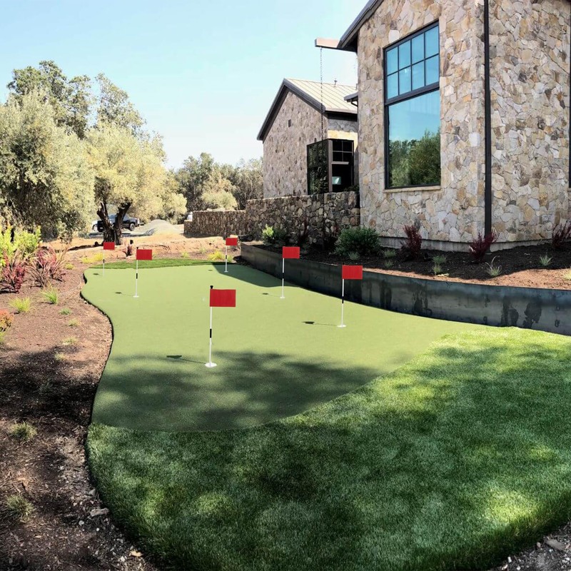 KINGTOP Golf Flag 8x6 Inch - Plain Red, 420D Nylon,