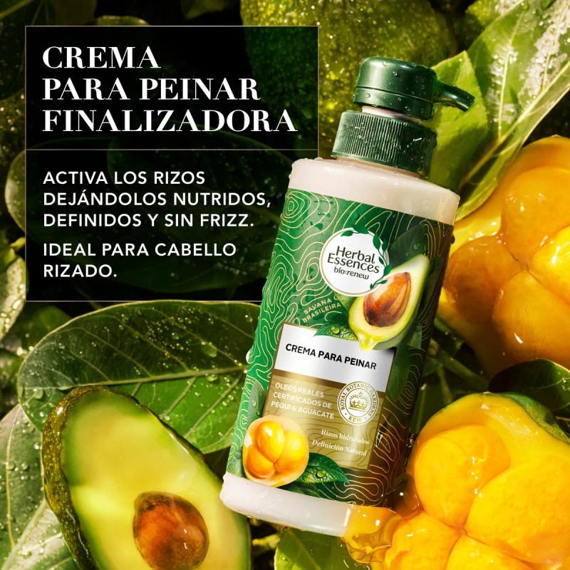 Crema para peinar rizos Herbal Essences Nutre e Hidrata Pequi