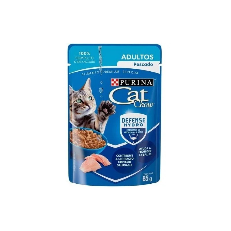 Cat Chow Alimento Húmedo Para Gato sabor pescado 24 sobres