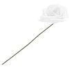 Bright Creations White 3-Inch Artificial Rose Flower Heads with Stems