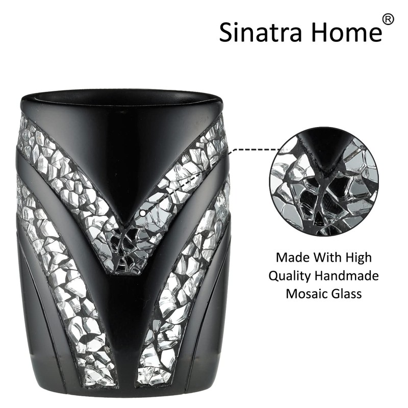 Popular Bath Sinatra Collection Resin Tumbler, Black