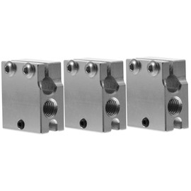Mobestech 3pcs Hot End Heater Block Aluminum Extruder Heating Block for Printer Stable Temperature Control High-Temperature Resistance Compatible Ed Volcano for Enthusiasts